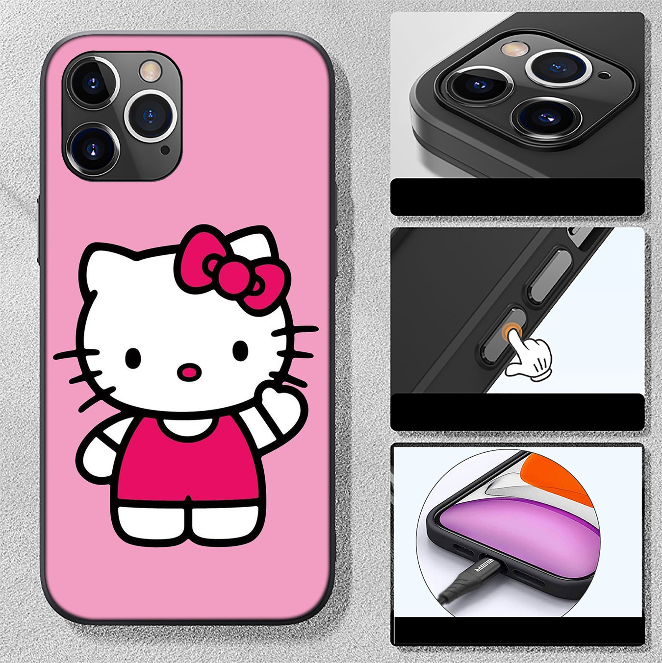 Samsung Galaxy S21 Ultra S8 Plus F62 M62 A2 A32 A52 A72 S21+ S8+ S21Plus Casing Soft Silicone cute Hello Kitty Cartoon Phone Case