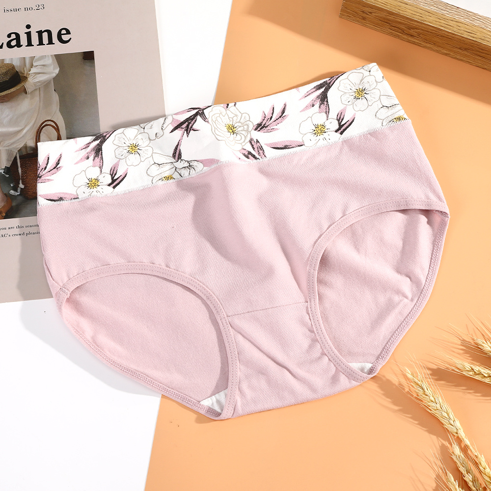 Quần lót AIJOLEN vải cotton thoáng mát lưng cao cỡ lớn M-2XL dành cho nữ