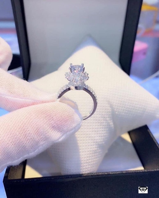 NHẪN NỮ Ổ ĐÁ TRẮNG CAO CẤP - TRANG SỨC BẠC