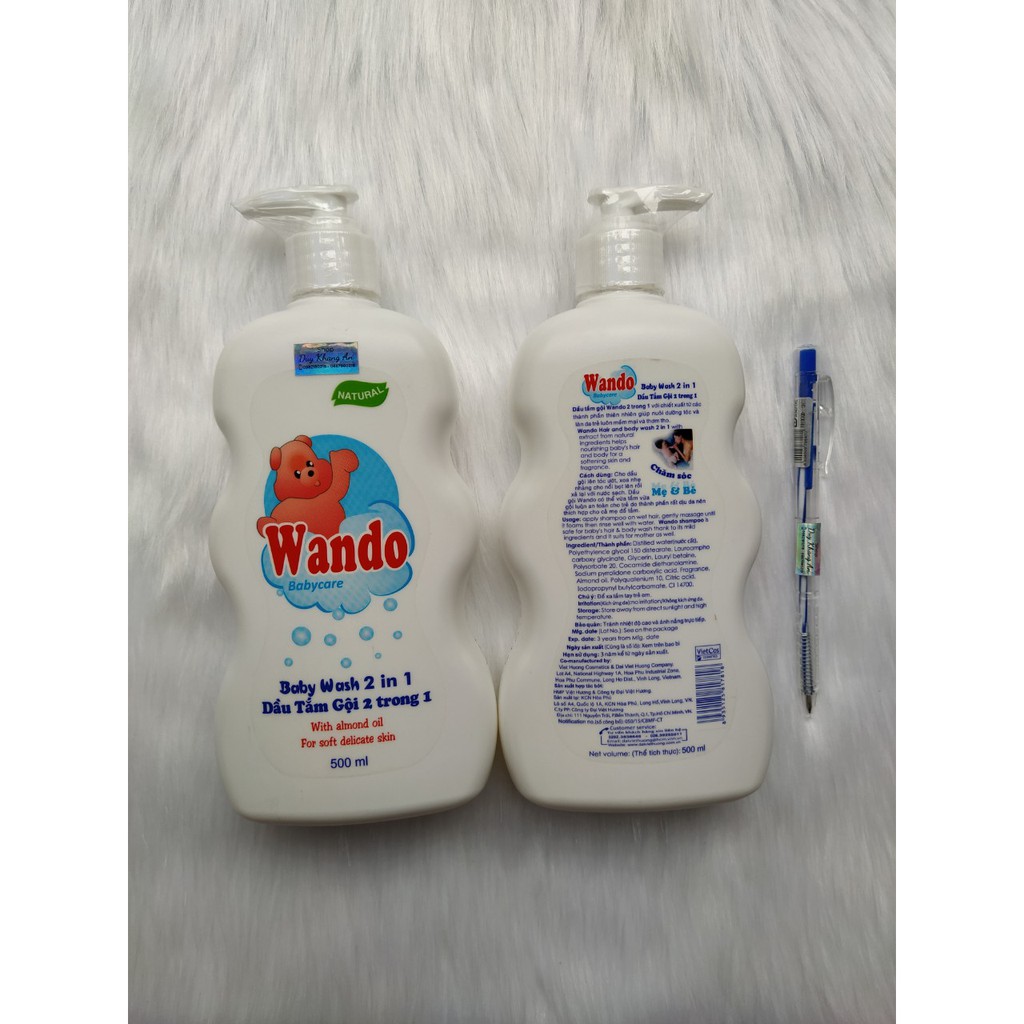 Tắm Gội trẻ em 2 trong 1 Wando 500ml