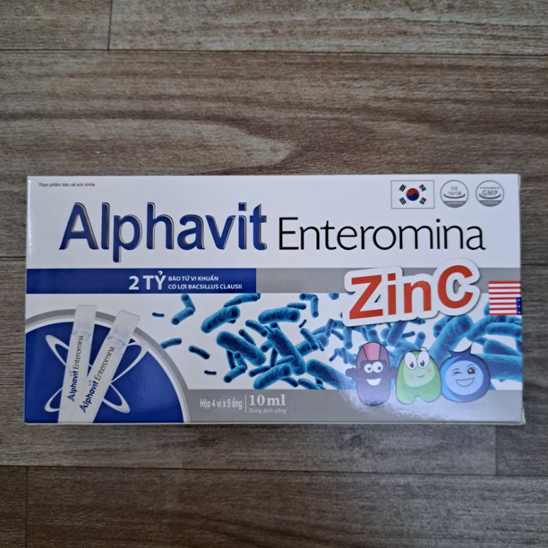 Men ống ALPHAVIT ENTEROMINA ZINC_Bổ sung hệ men vi sinh đường ruột
