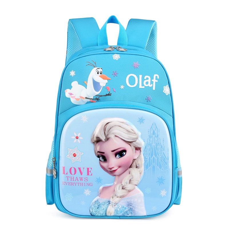 Ba Lô Đi Học Cỡ Lớn Thoáng Khí In Họa Tiết Công Chúa Elsa Thời Trang Đa Năng Cho Bé