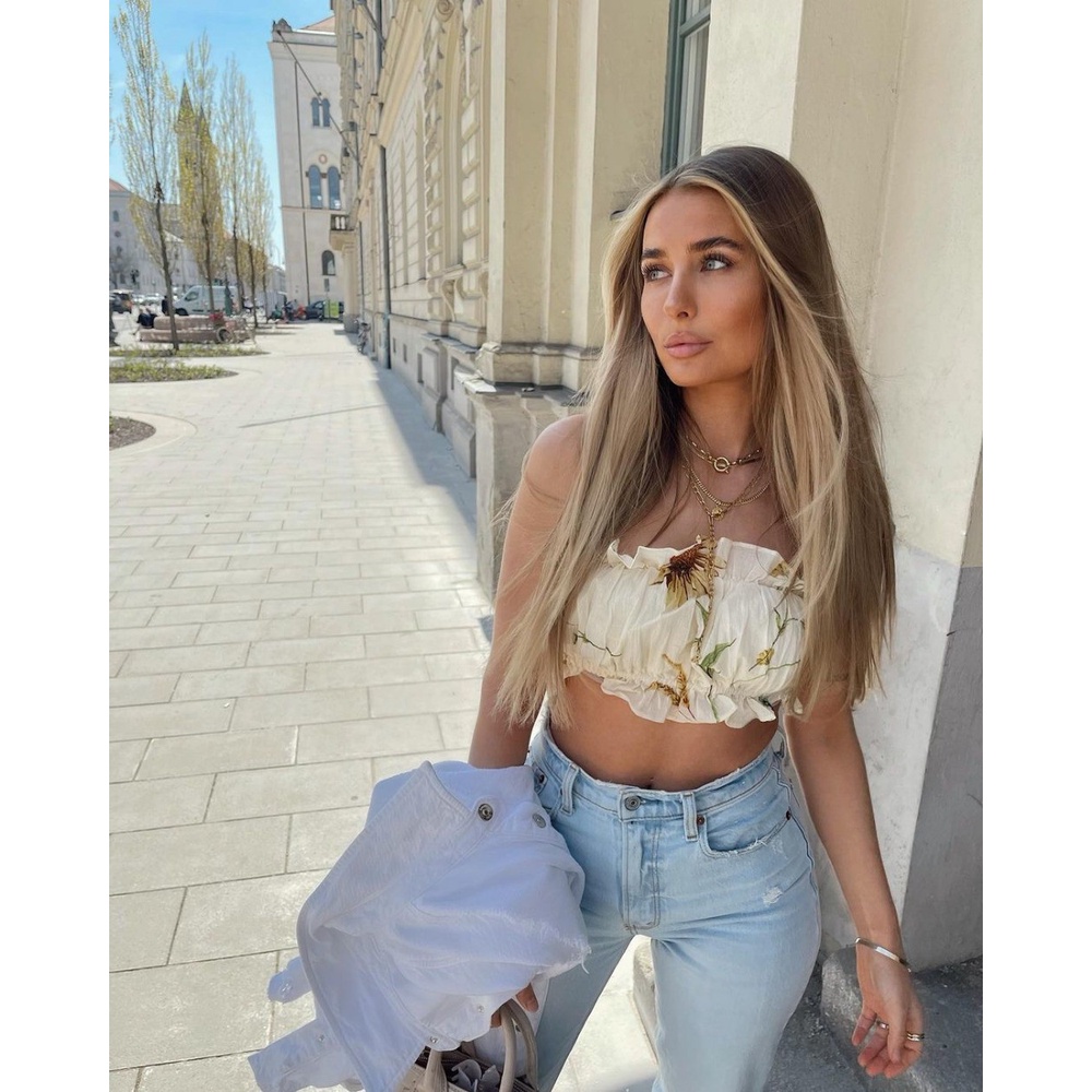 Áo Ống Xếp Ly Cổ Thuyền Phong Cách Âu Mỹ Thời Trang Mùa Hè 2021 Cho Nữ | BigBuy360 - bigbuy360.vn