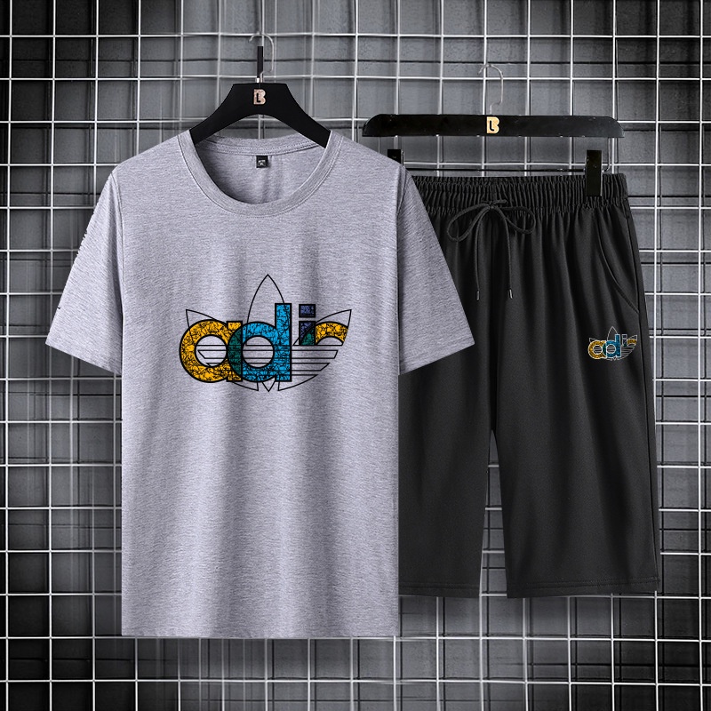 Đồ bộ thun lạnh nam freeship mẫu in logo cách kiểu hiện đại slim fit hot trend 2022 DB38