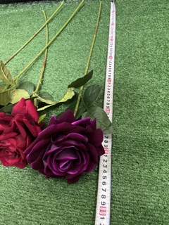 Hoa giả- hoa lụa Hồng vở đại 76cm