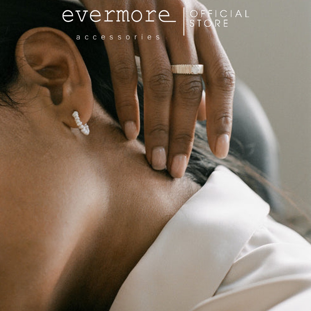 Bông tai ngọc trai nhân tạo, khuyên tai vòng cung ngọc trai nhân tạo, phong cách minimalism, thanh lịch - H021