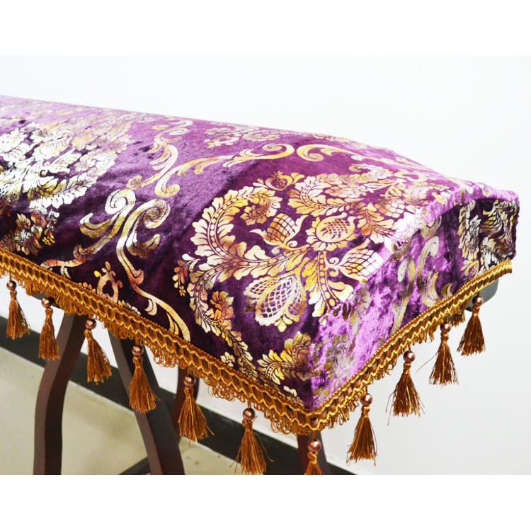 Khăn guzheng nhung dày phủ đàn sang trọng  họa tiết được in ánh kim, có tua rua rất đẹp