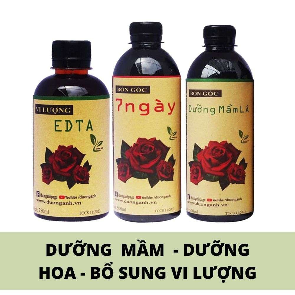 Bộ ba Phân bón lá dưỡng mầm chồi, bổ sung vi lượng và giúp hoa hồng chuẩn phom