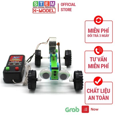 Đô chơi trí tuệ X-MODEL điều khiển ô tô cho bé tự làm DIY mô hình giáo dục STEM, STEAM