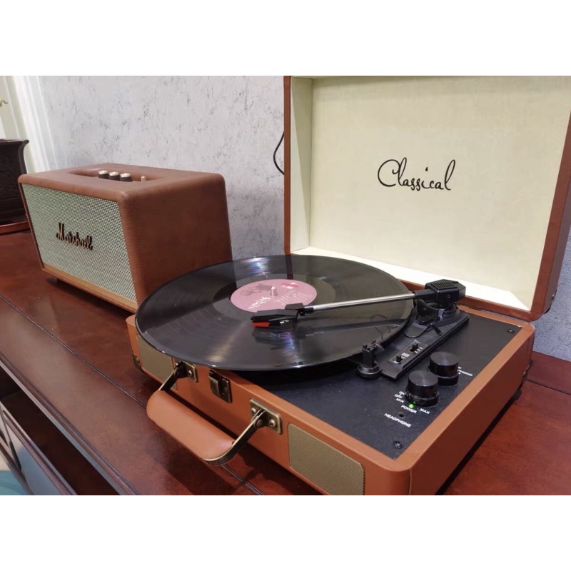 Máy nghe nhạc đĩa than, có thể kết nối Bluetooth Aunets & Yearsstay chính hãng