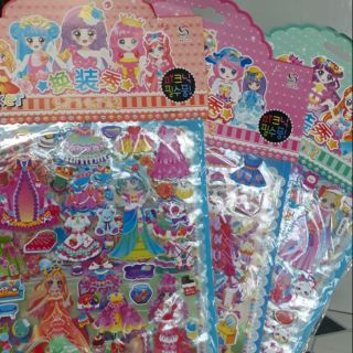 1 Vỉ hình dán quần áo 2 lớp và tô màu
