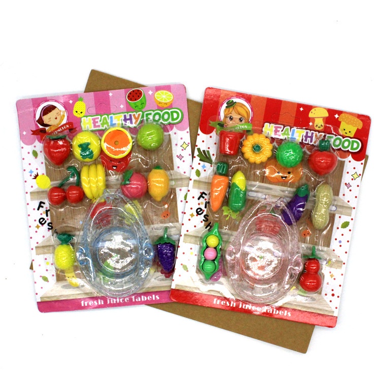 Set gôm tẩy dễ thương nhiều hình sinh động