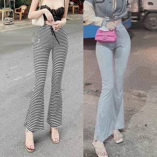 QUẦN THUN ỐNG LOE LƯNG CAO