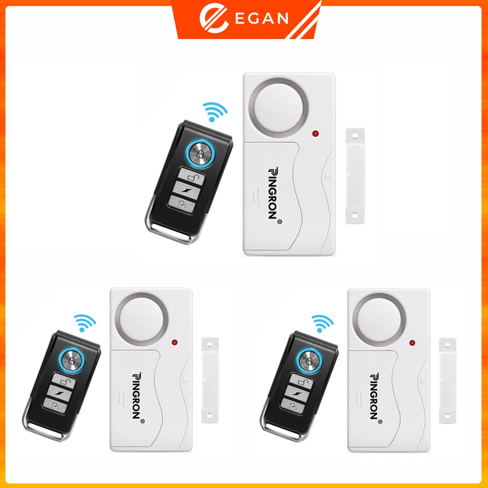 COMBO 3 Chuông Báo Động Chống Trộm Gắn Ở Cửa Nhà Có Remote Điều Khiển Pingron PR-C03 I 1 ĐỔI 1 TRONG 12 THÁNG