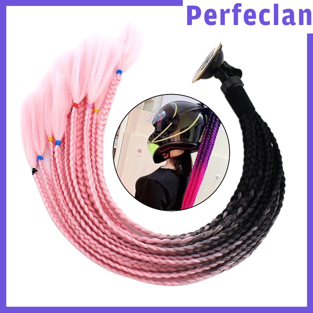 Đuôi Heo Đội Mũ Bảo Hiểm 55cm Bện Tóc Đuôi Ngựa Trang Trí Mũ Bảo Hiểm