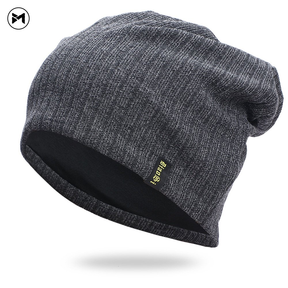 Mũ Len Dệt Kim In Chữ Thời Trang Thu Đông Cho Nam Nữ