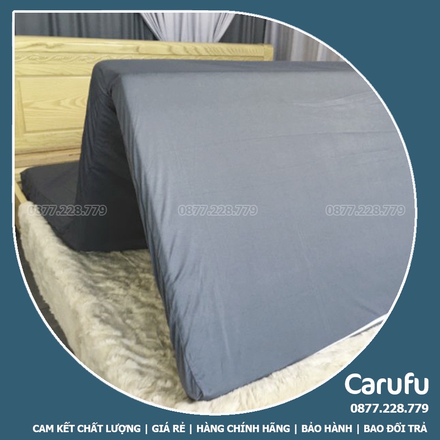 Vỏ  bọc Nệm Gấp 3 loại  2 mặt có kháo kéo 1m 1m2 1m4 1m6 1m8 2m | Carufu