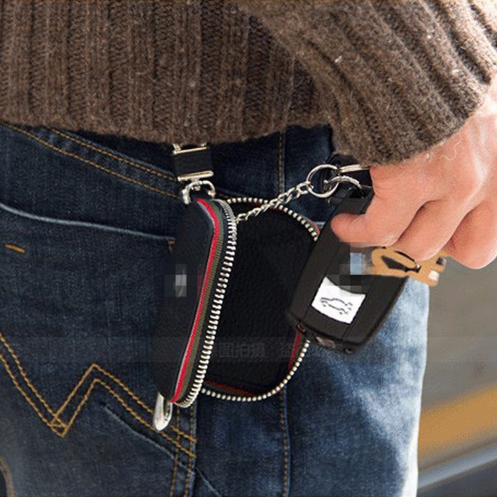 móc chìa khóa xe Suzuki cao cấp móc khóa da túi zipper