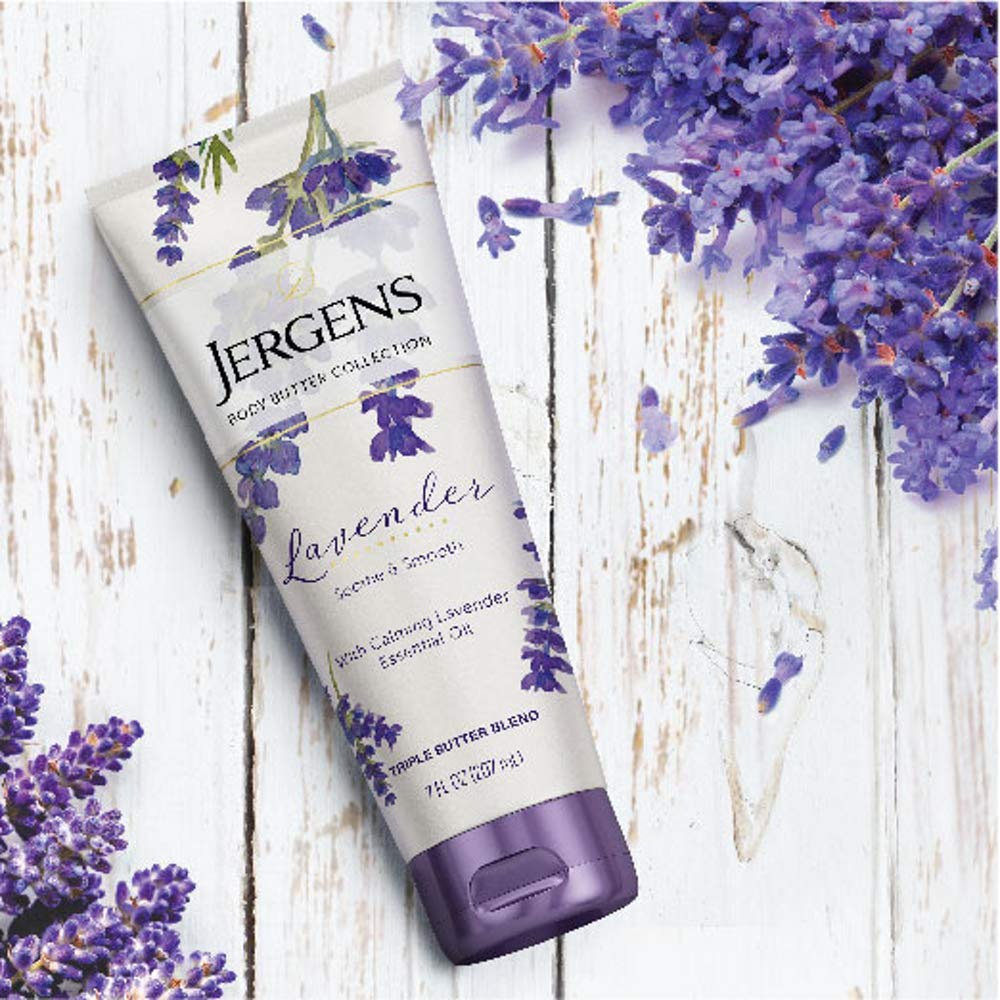 Bơ dưỡng ẩm chứa tinh dầu Jergens Lavender Body Butter Moisturizer with Essential Oil 207ml