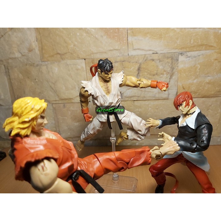 Mô hình Ken, Ryu, Iori Yagami 1:10 Action Figures trong street fighter cử động được