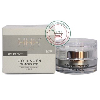  Kem face dưỡng trắng da mặt cấp tốc chống nắng collagen thảo dược HHHH  xám  