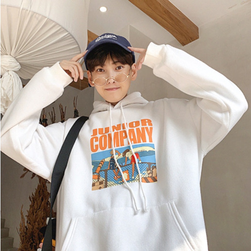 Áo sweater nam nữ unisex form rộng nỉ ngoại dày COMPANY local brand ulzzang đen trắng hàn quốc có mũ PREMIUM chống nắng