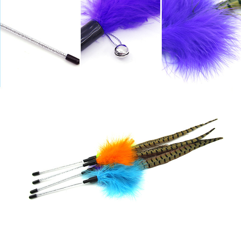 Cat Professional Race Pet Cat Game Đặc biệt Đạo cụ Pet Toy Mountain Cocktail Feathers Hook Funny Cat Stick Big Cat Đào tạo Đồ chơi