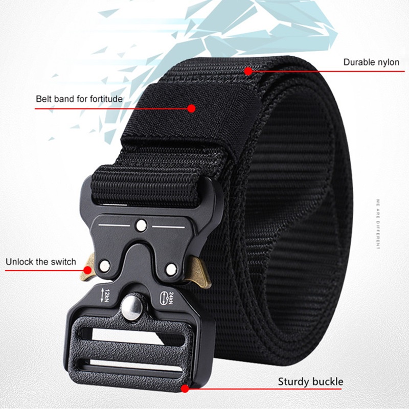 Thắt Lưng nylon Khóa Hợp Kim Phong Cách Quân Đội Cá Tính Cho Nam Sang Trọng