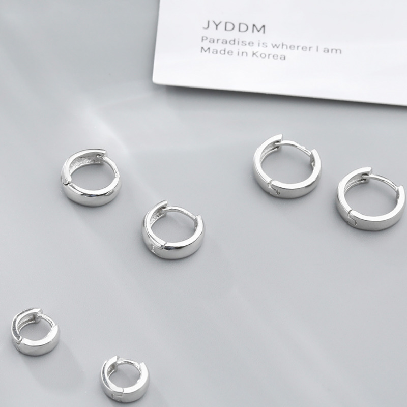 Bông tai hình tròn phong cách Hàn Quốc thời trang cá tính cho nữ