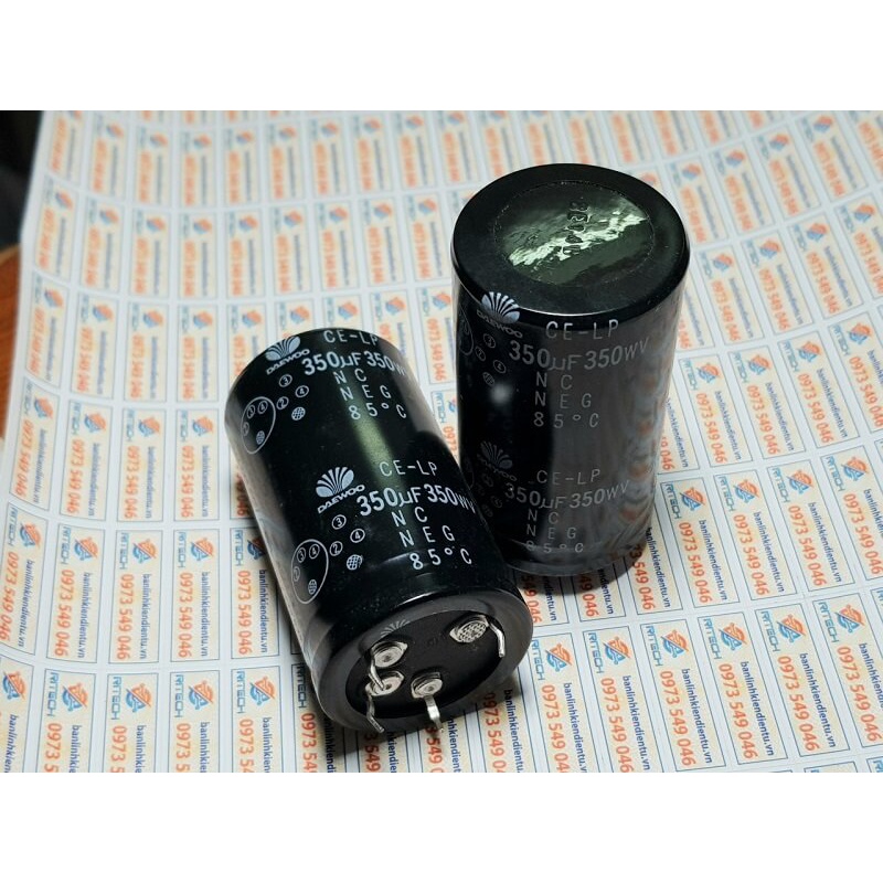 Tụ hóa 4 chân Daewoo 350uF 350V 35x61mm chính hãng