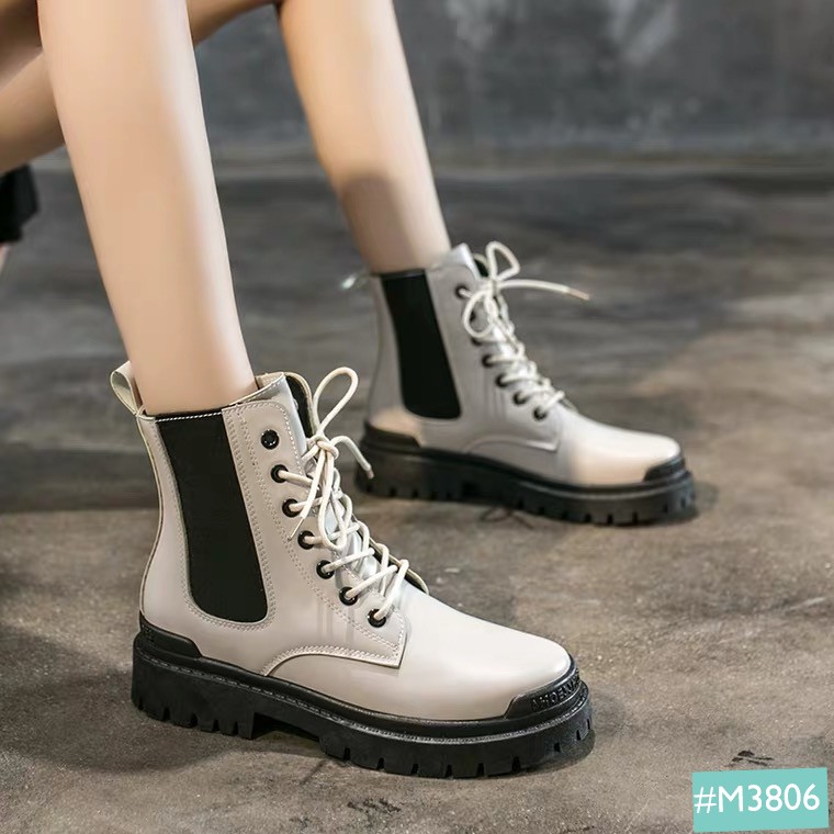 Giày Boot Nữ MINSU M3806, Giày Cao Cổ Phong Cách Hàn Quốc Cá Tính, Năng Động Cực Cool Khi Mix Đồ Đi Chơi, Đi Học