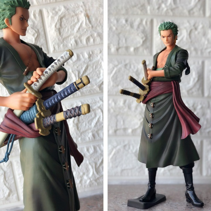 Mô hình One Piece Zoro haywano trên mái nhà cao 20 cm cực chiến, figure anime one piece , mô hình giá xưởng