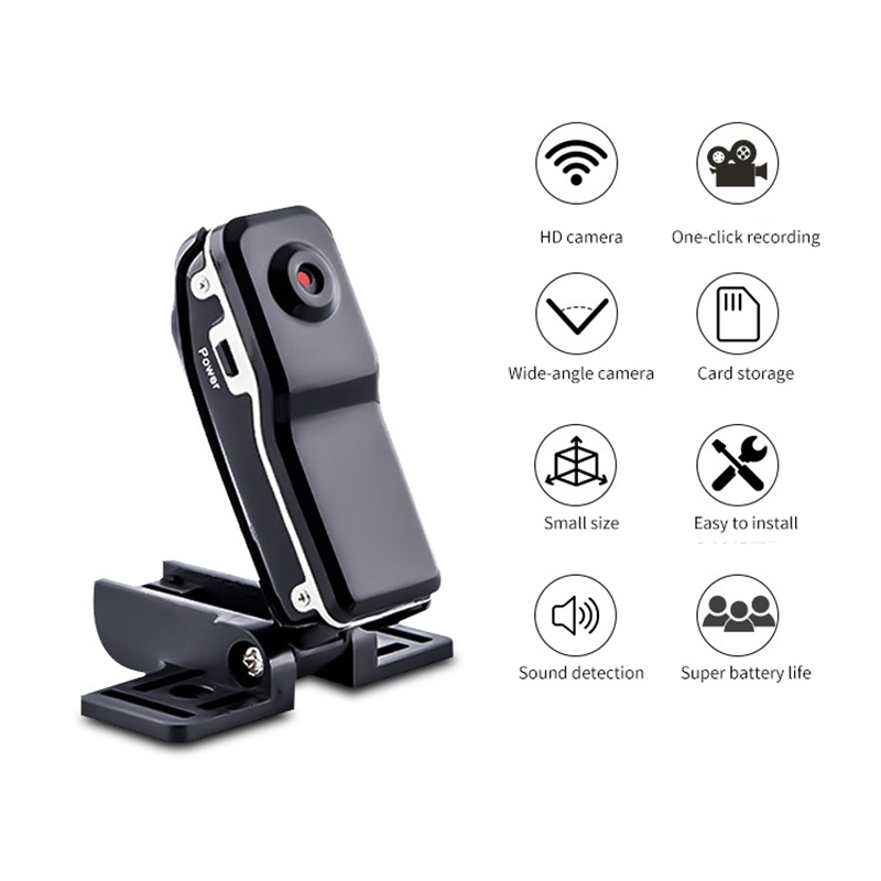 Máy Quay Mini MD80 DV Kiểu Dáng Thể Thao Tiện Dụng Cho Mũ Bảo Hiểm