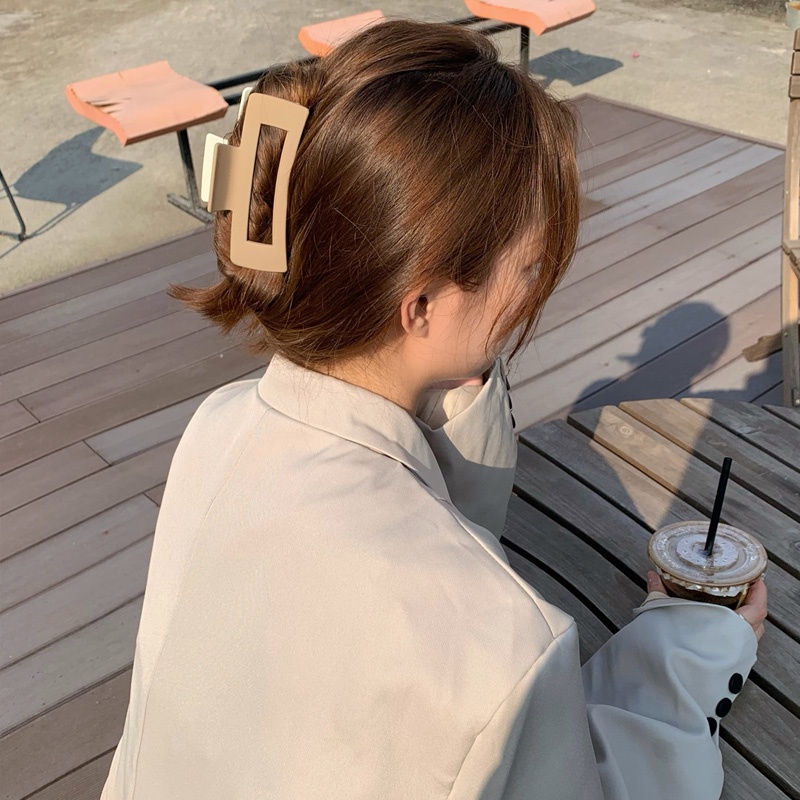 Kẹp tóc hình vuốt cá mập cỡ lớn màu sắc thanh lịch thời trang phong cách Hàn Quốc cho nữ