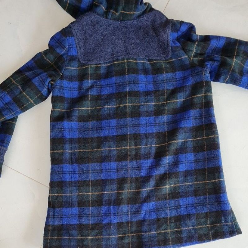 Áo dạ si tuyển kẻ xanh sz 40