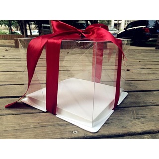 Hộp mica trong đựng bánh kem đựng hoa quà tặng sz 6inch