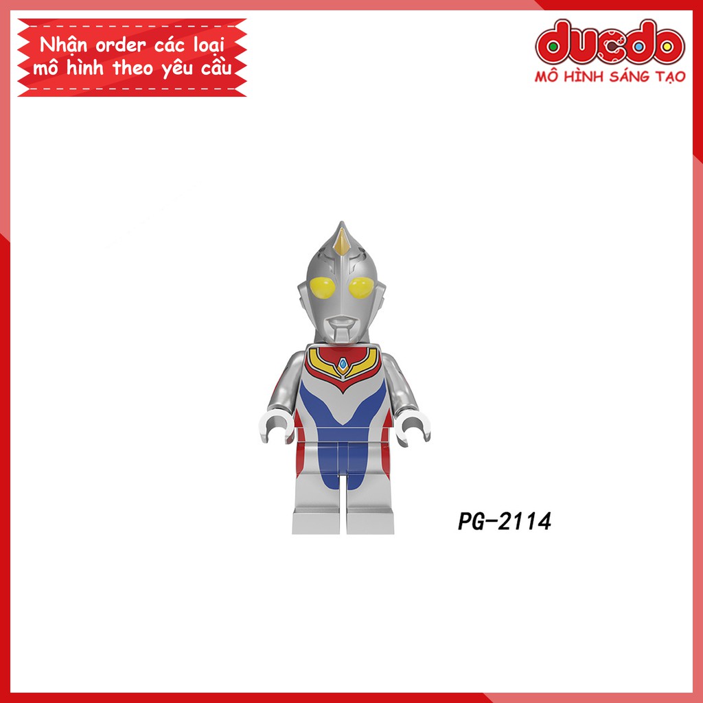 Minifigures các nhân vật siêu nhân điện quang Ultraman - Đồ chơi Lắp ghép Xếp hình Mô hình Mini Iron Man POGO PG8248