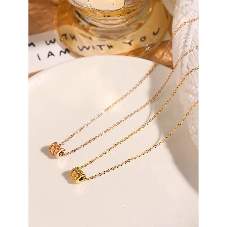 Vòng cổ MAYEBE LAVEND Thép Titan Mạ Vàng 18K Đơn Giản Phong Cách Hàn Quốc