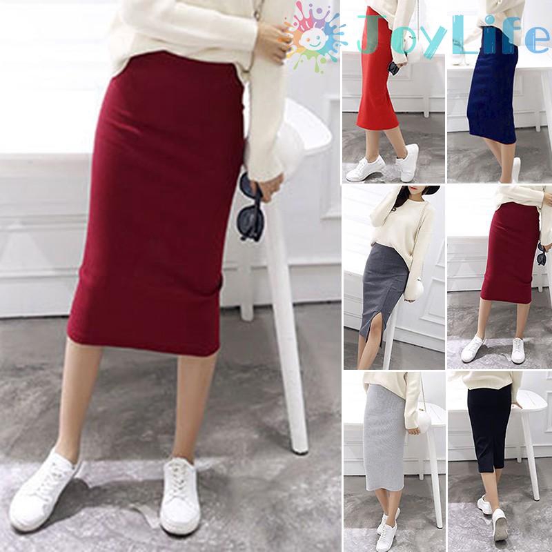 Chân váy bút chì lưng cao xẻ tà thời trang | BigBuy360 - bigbuy360.vn