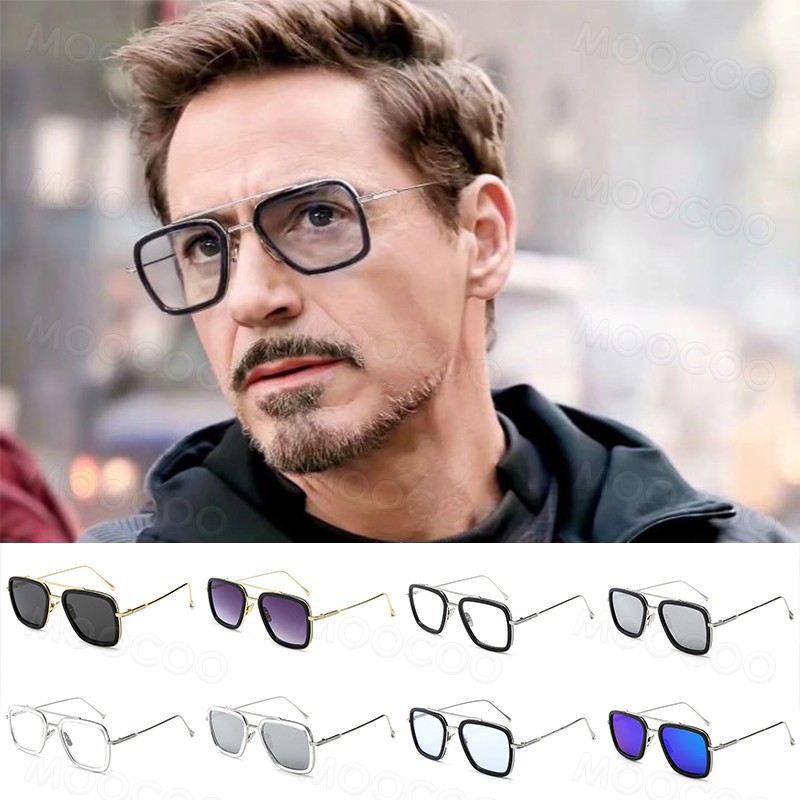 Tony Stark Iron Man Glasses Left To Spider-Man Far From Home Edith Glasses Men Sunglasses