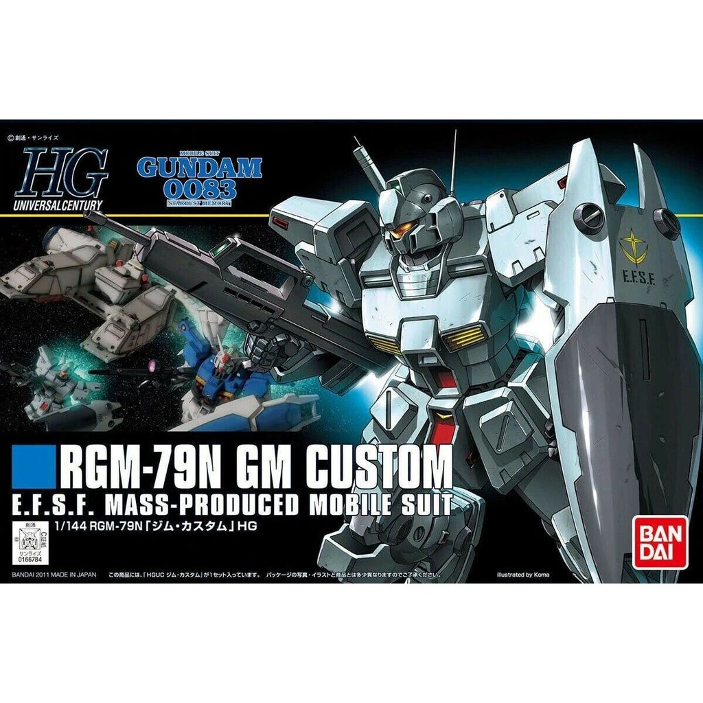 Mô Hình Gundam HG GM Custom Bandai 1/144 HGUC UC Đồ Chơi Lắp Ráp Anime Nhật