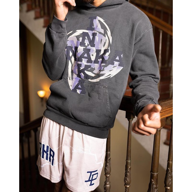 Quần Short Thể Thao Phối Lưới Khô Thoáng Nhanh Phong Cách Đường Phố Mỹ Mới