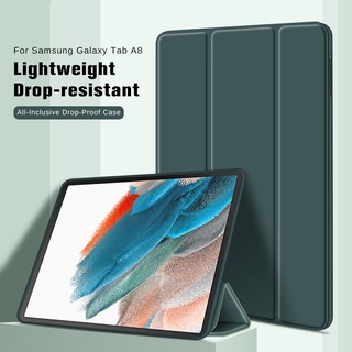 For samsung galaxy tab a8 10.5 case tri-fold flip leather tablet cover for samsung tab a8 2021 x200 x205 shockproof cover coque