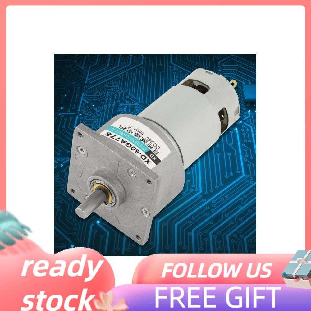 HANHAN DC12V/24V 35W Micro DC Metal Gear Motor Speed Adjustable CW/CCW