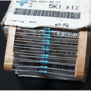 Điện trở vạch màu 5.1k 5k1 1% chân đồng