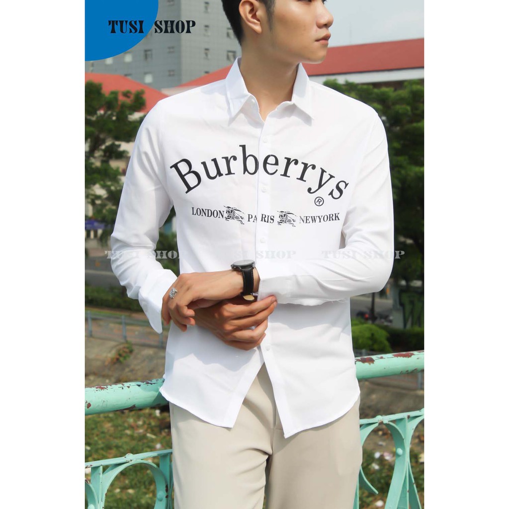 [SIÊU GIẢM GIÁ] Áo sơ mi nam nữ cặp đôi chất liệu kate lụa in LOGO | BigBuy360 - bigbuy360.vn