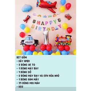 set trang trí sinh nhật bé trai