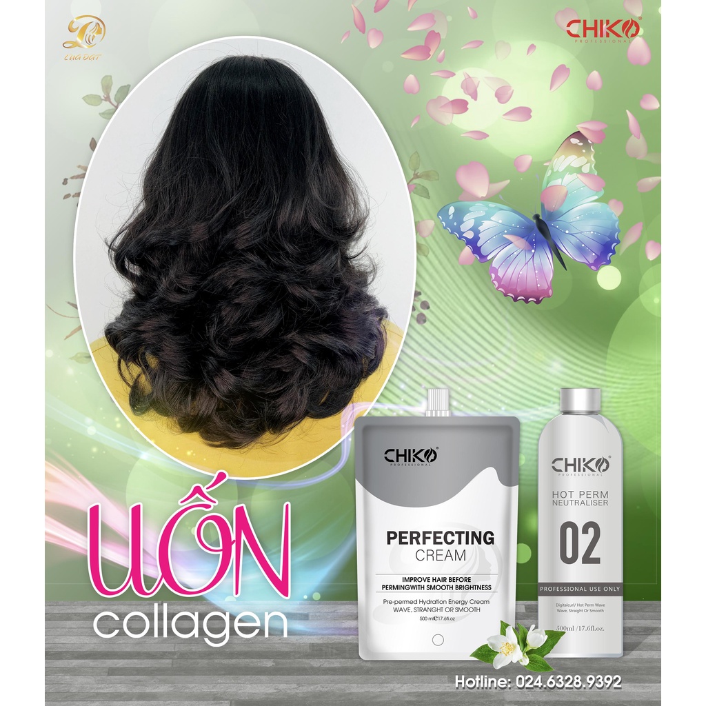 [Giá salon] Thuốc Uốn Tóc Collagen Thông Minh CHIKO Chính Hãng - Không mùi amoniac 500ml