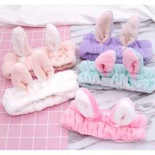 Băng đô, turban tai thỏ nhung xinh xắn nhiều màu cho bạn nữ