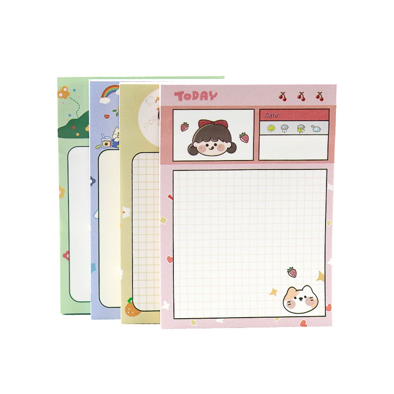 Giấy note Puha , giấy ghi chú họa tiết cute dễ thương tập 80 tờ- GN01